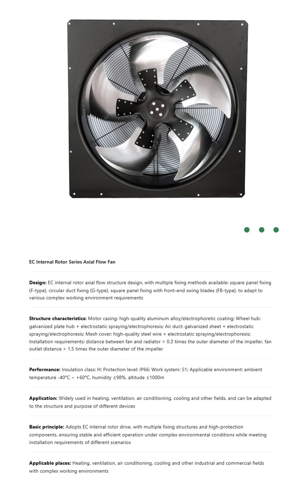EC Inner Rotor Axial Fan