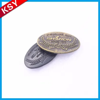 Popular Best Brand Gold Metal Embossed Labels Garment Brand Logo