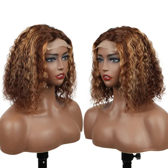 P4/27 Piano Straight Bob Wigs Human Hair Lace Front Wig Brazilian Remy Virgin Human Hair Transparent Lace Frontal Wig Vendors