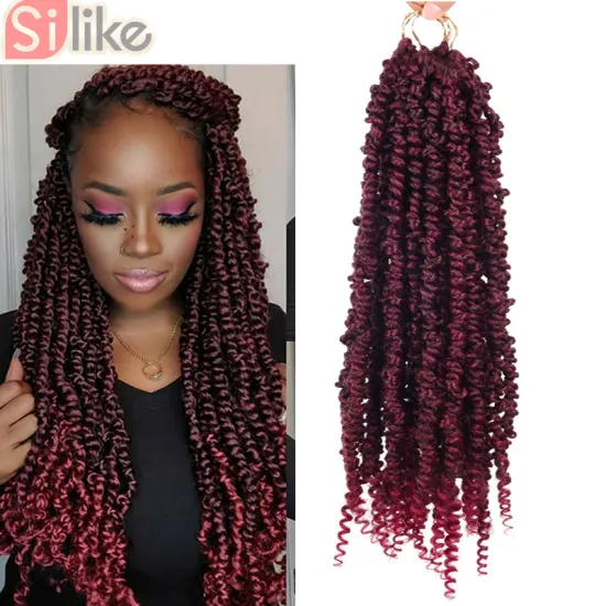 Pre Looped Bohemian  Synthetic Braiding Passion Twist hair Pre-twisted Passion Twist Hair 22 inch Passion Twist Crochet Hair