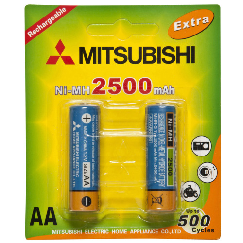 Ni-MH AA2500 Rechargeable Battery