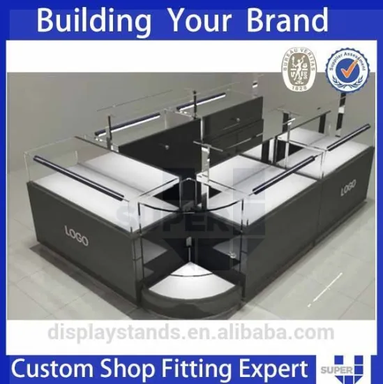 fashion retail watch shop interior design glass cabinet with led light