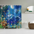 Dolphin Tropical Fish Waterproof Shower Curtain Animal Bathroom Decor