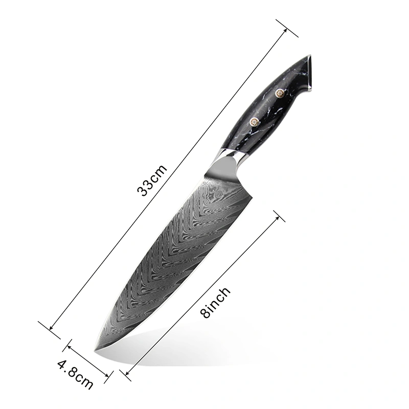 AIIWIN 8 Inch Chef Knives VG10 67 Layer Damascus Kitchen Knife