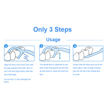 Smooth Food Grade Dental Floss Stick Dental Pick