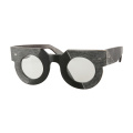 Frosted Matte Black Buffalo Horn Eyeglasses Frame