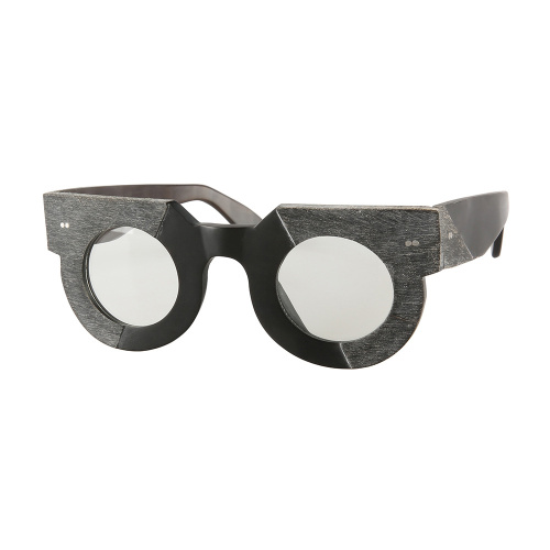Frosted Matte Black Buffalo Horn Eyeglasses Frame