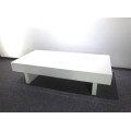 Mesa de centro de extensão de alto brilho branco moderno