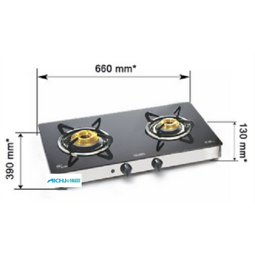 2 Forged Burners Glass Cooktop Auto Ignition