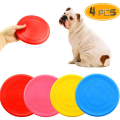 4 pacote de silicone cão voando disco