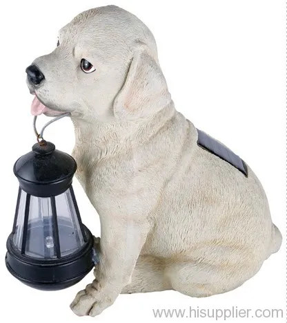 Puppy Solar Garden Lamps With Lantern 