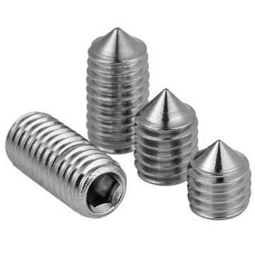 High Quantity M10x20mm Hexagon Socket Set Screws with Cone Point - DIN914