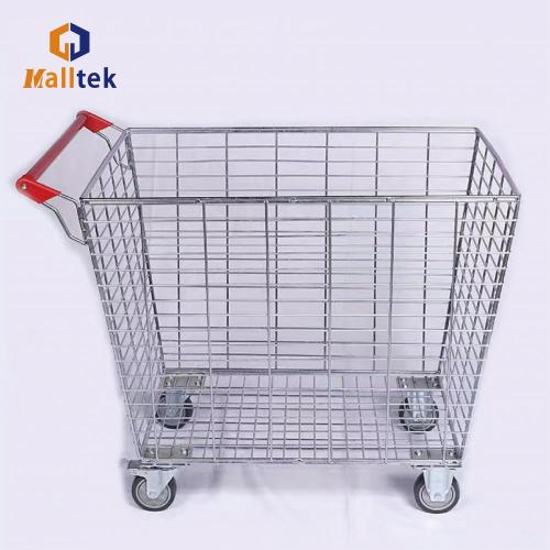 Warehouse Trolley Zinc plated Big Basket Warehouse Storage Carry Trolley Manufactory