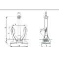 M-Type SPEK Anchor Marine Carbon Steel M Type Spek Anchor Factory