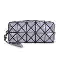 PVC clutch bags cosmetic zipper geometric makeup bag