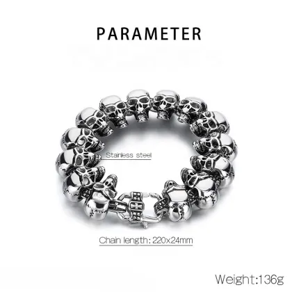 DADA Skull Stainless Steel Bracelet