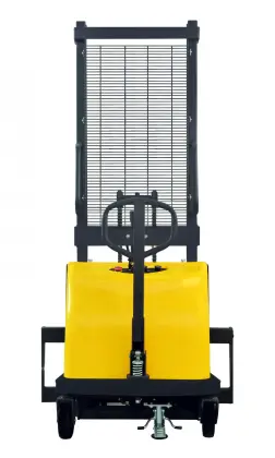 semi electric straddle stacker