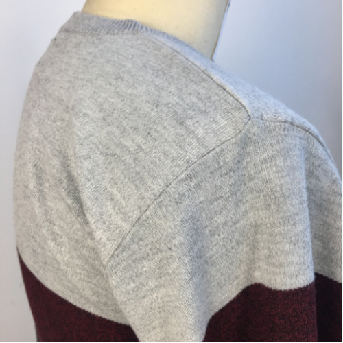 Langarm von Männern Striped 100%Poly -Pullover