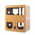 Arranhador clássico para árvore de gato, tigela, ninho, cesta de cama de papelão, empilhável, material natural durável, móveis para animais de estimação