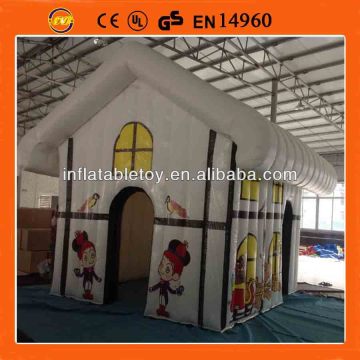 white inflatable playhouse ,christmas bouncing playhouse