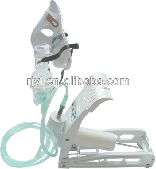 Foot pump for nebulizer with face mask