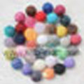 Vente chaude Mix couleur acrylique Chunky solide résine strass boule perles 20 * 22 MM