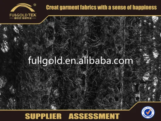 High Quality Black Hollow Out TR Coarse Needle Jacquard For Fashion Wear