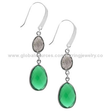 Crystal Earrings with Eco-friendly, Nickel-free, OEM and ODM Orders Welcomed