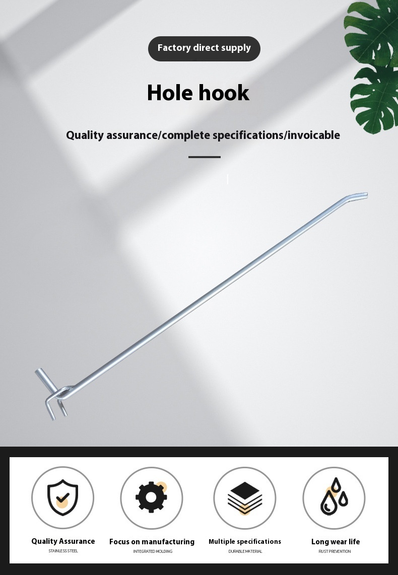100-250 Stainless Steel Display Hooks for Supermarket Shelves Back Hole Jewelry Store Triangle Metal Hook Special Shelf Hook