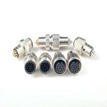 M12 A Code Waterproof Connector 9 ~ 17pin model pelindung plug jantan dan betina