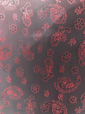 Red Flower Water Drop Jacquard Lining