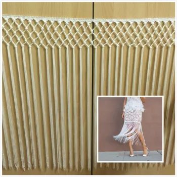 Free Shipping DIY Rayon Lace Tassel Fringe Ethnic Lace Trim 40cm Sewing Latin Dress National Stage Garment Curtain Decorative