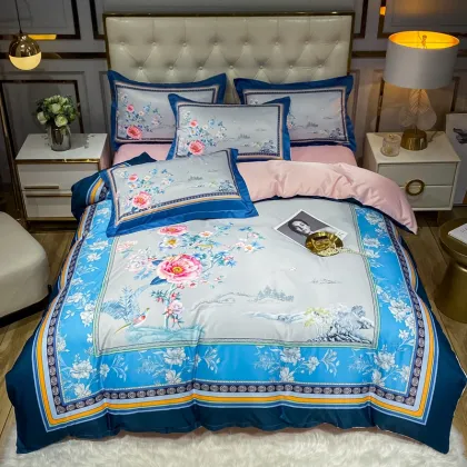 100% washed tencel polyester bedding set