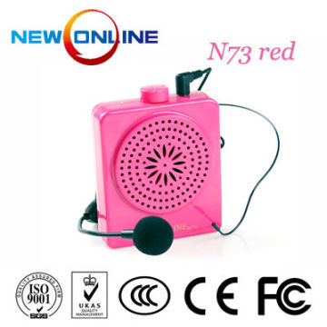 amplifier microphone speaker, microphone,audio amplifier, megaphone N73 Red