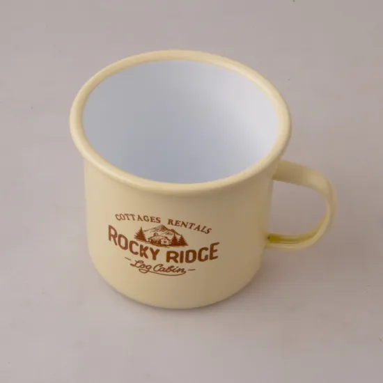 Customize Logo Enamel Coffee Mug Enamel Mug Enamel Cup Enamel Mugs China Factory