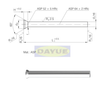 Conische doorslag type DA DIN 9861- HSS