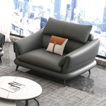 Minimalist Leather Art Living Room Straight Sofa