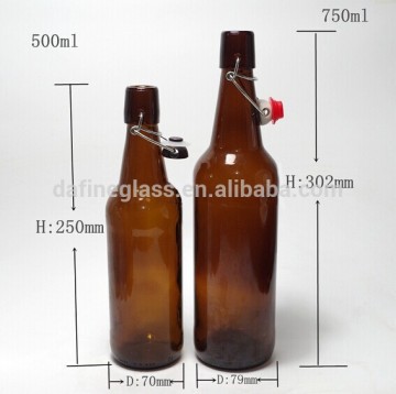 500ml and 750ml amber glass beer bottles with swing top                        
                                                Quality Choice