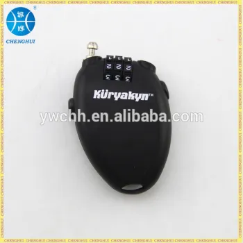 Retractable cable lock for ski and snowboard lock