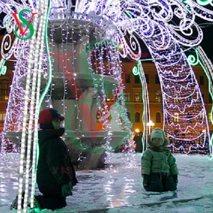 3D fourtains lights large giant garden light
