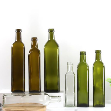 Bottiglie a aceto quadrato di alta qualità all'ingrosso - bottiglie di olio d'oliva in vetro trasparente da 250 ml a 1000 ml