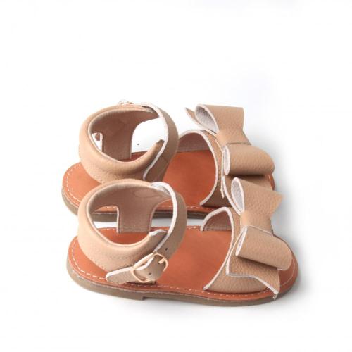 Cute Bow Leather Kids Sandals