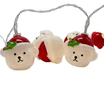 Tengyuan 10 LED Novelty Christmas Teddy Bear Lights String
