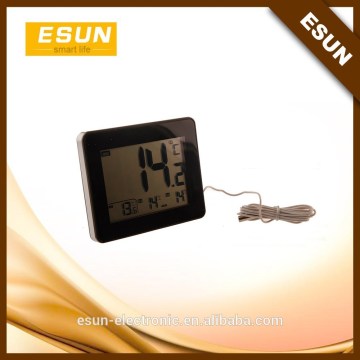 Compact size Ipad idea digital indoor&outdoor home thermometer with forecast wired sensor