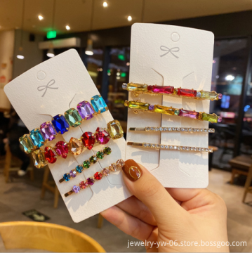 Korean Fashion Rhinestone Hair Clips and Pins Set for Long Hair