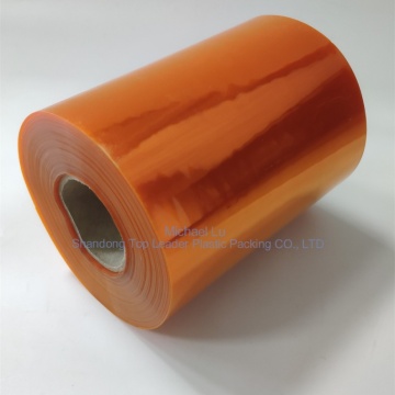 διαφανές πορτοκαλί χρώμα άκαμπτο φιλμ pvc για θερμοδιαμόρφωση