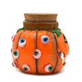 Devil Pumpkin Glass Storage Jar