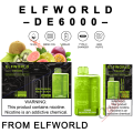 Original Factory ElfWorld DE6000 Einweg -Vape -Stift