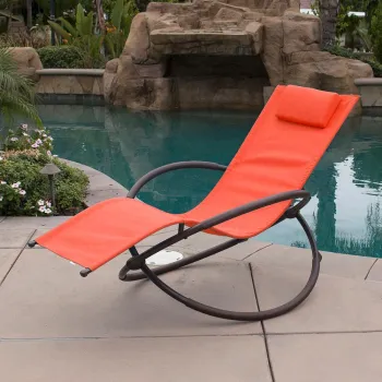 Modern Design Folding Rocking Garden Chair - Best Selling Aluminum and Iron Metal Sun Lounger for Outdoors