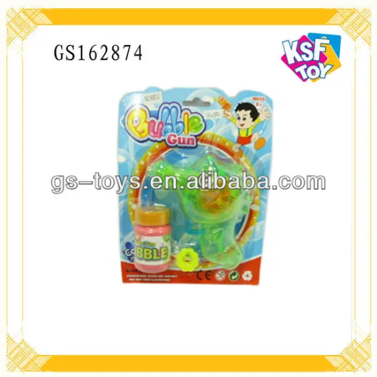 Plastic Friction Bubble Gun Toy With Light